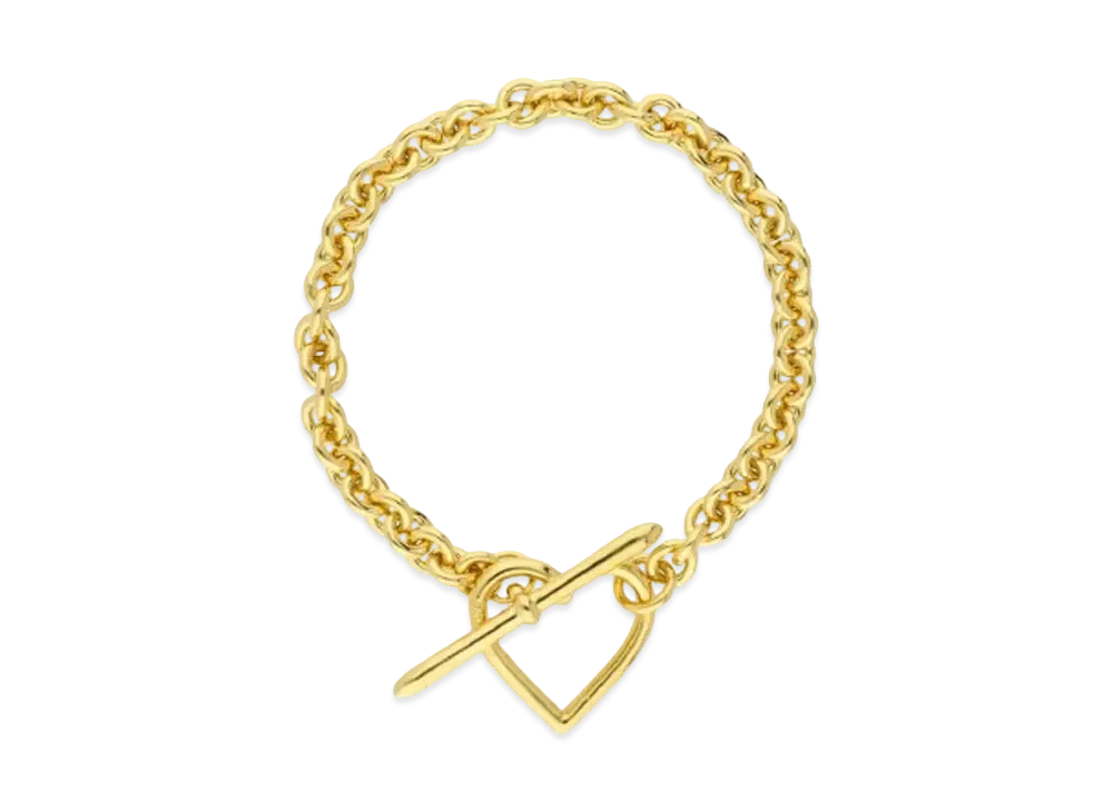 BASICKS Heart Bracelet (Small Link) "GOLD"