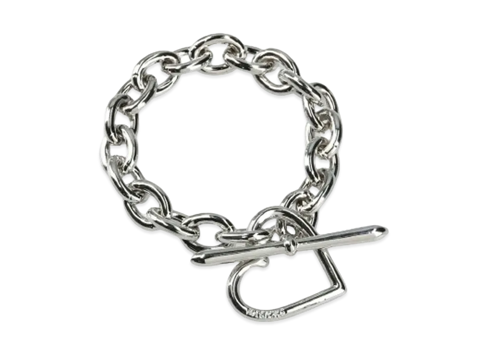 BASICKS Heart Bracelet (Medium Link) "SILVER"