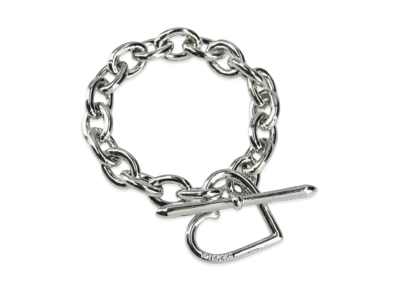 BASICKS Heart Bracelet (Medium Link) "SILVER"