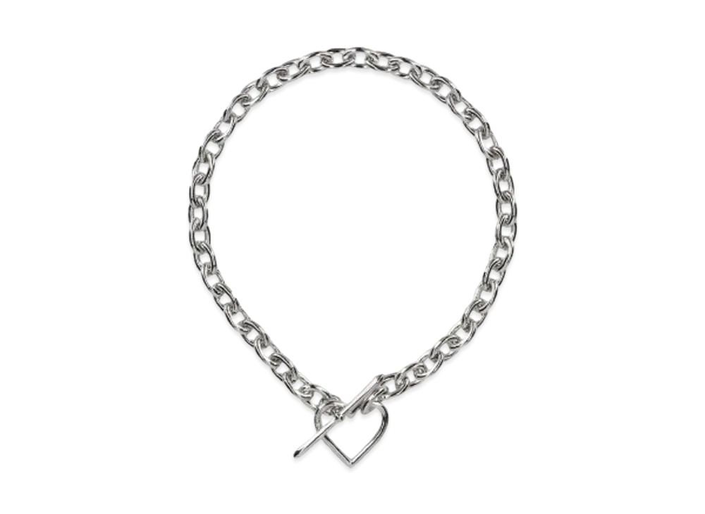 BASICKS Heart Necklace (Medium Link) "SILVER"