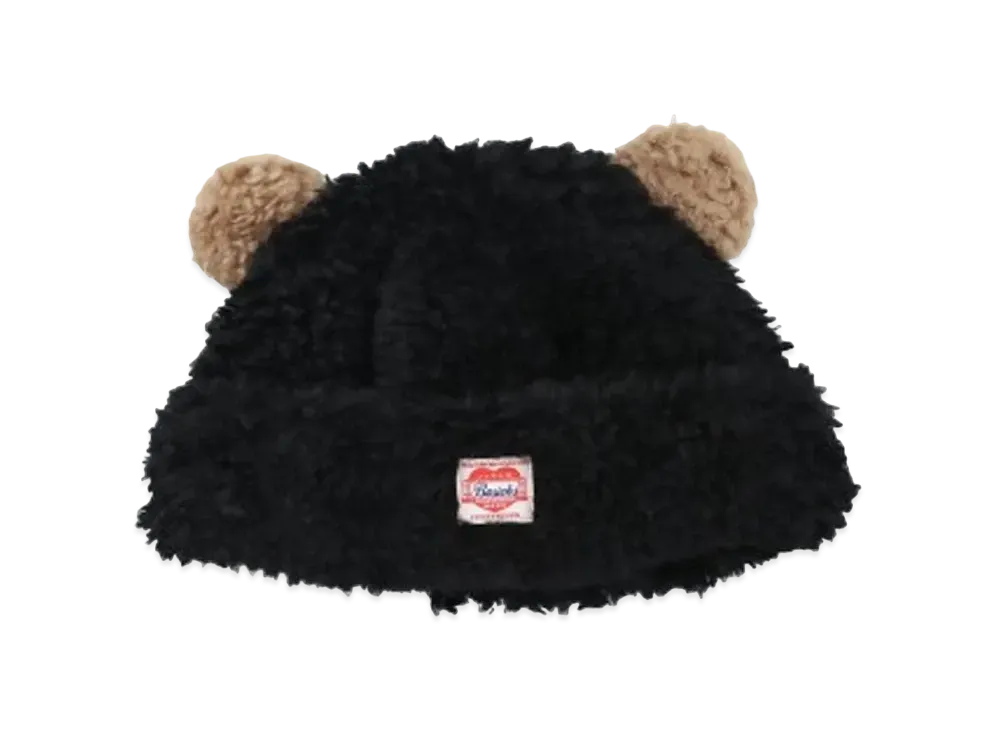BASICKS Bear Beanie "BLACK x BROWN"