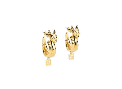 Pokemon x Fragment x FENDI Dragonair Metal Earrings "Gold"