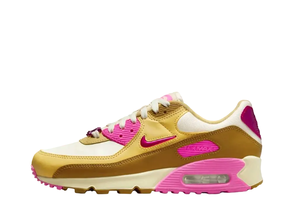Nike Women's Air Max 90 SE "Coconuts Milk/Saturn Gold/Blondine/Playful Pink"