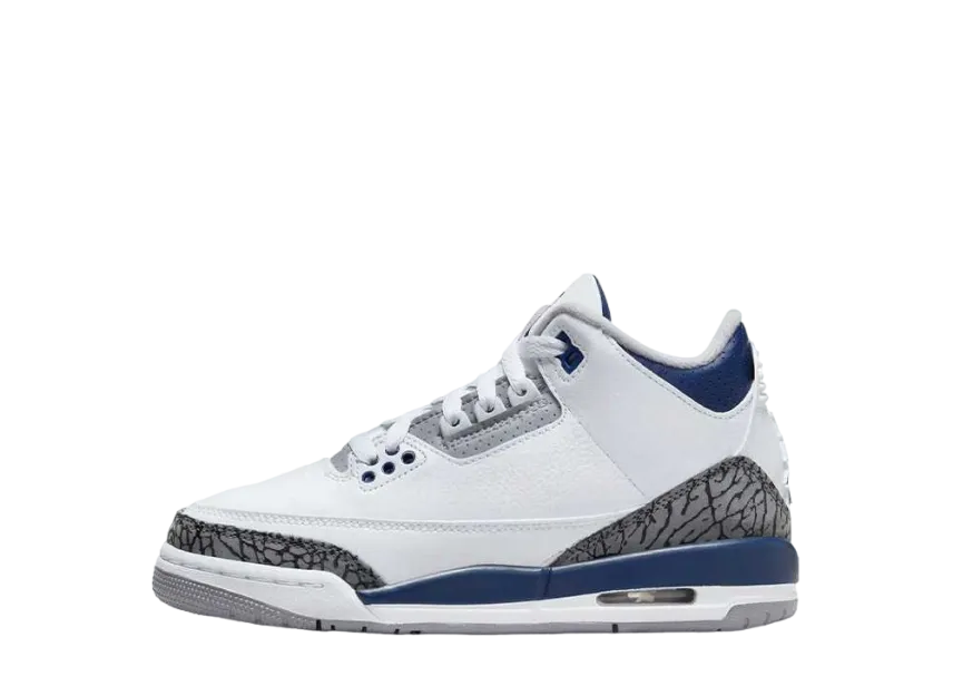 ナイキ GS エアジョーダン3 レトロ "ミッドナイトネイビー"