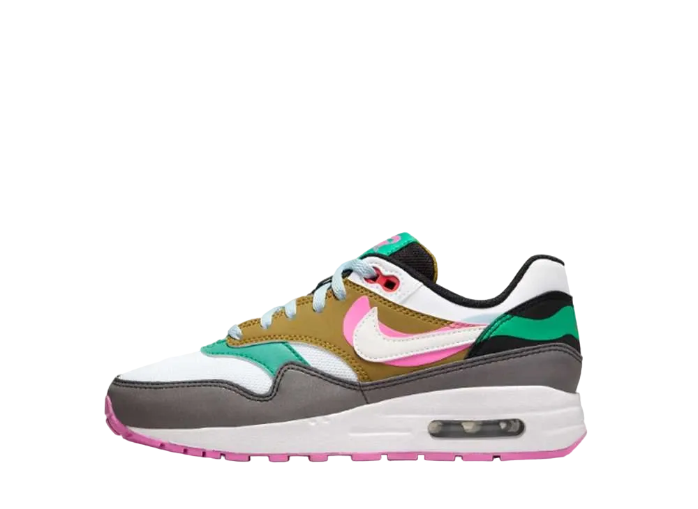 Nike GS Air Max 1 SE "Black/Playful Pink/Stadium Green/White"