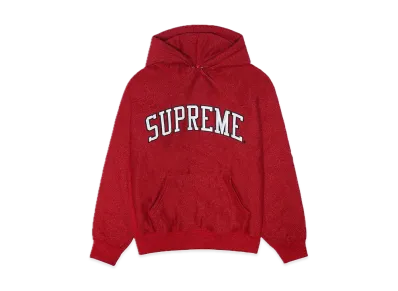 Supreme Glitter Arc Hooded Sweatshirt "Red"