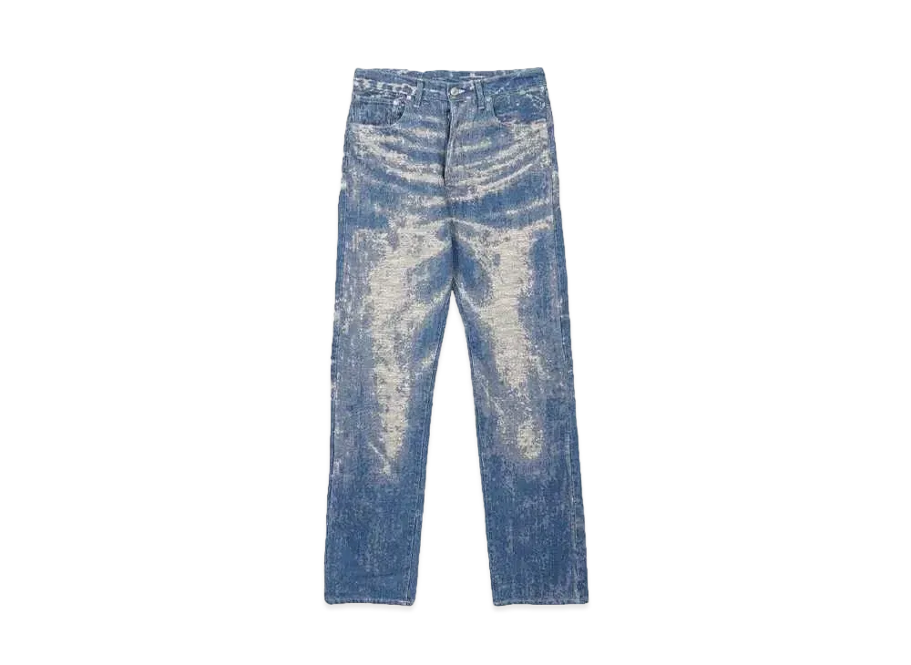TAAKK REGULAR DENIM PANTS "INDIGO BLEACH"