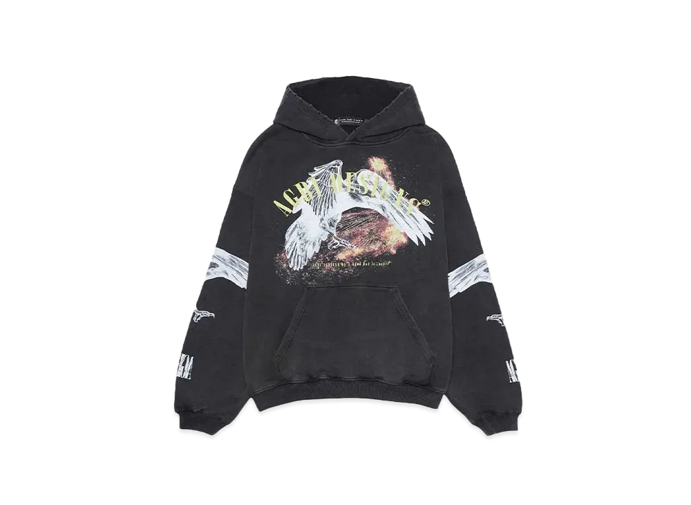 A GOOD BAD INFLUENCE FIRE BIRD HOODIE "BLACK"