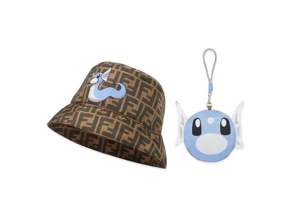 Pokemon x Fragment x FENDI Dratini Packable Nylon Bucket Hat "Multi Color"
