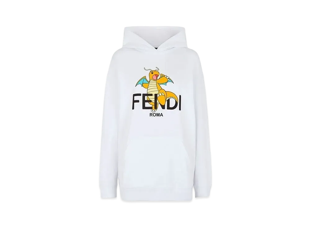 ポケモン x フラグメント x フェンディ ウィメンズ カイリュー スウェットシャツ "ホワイト" FS9627AQFYF0ZNM
