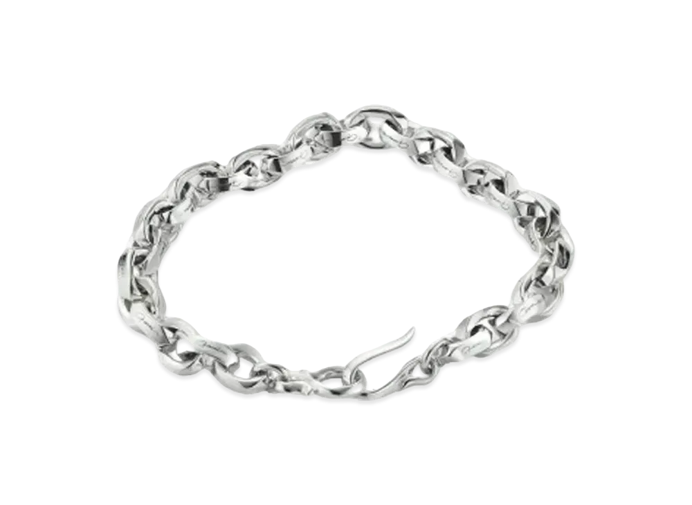 ガルニ クロッケリー チェーン ブレスレット ラージ "シルバー"