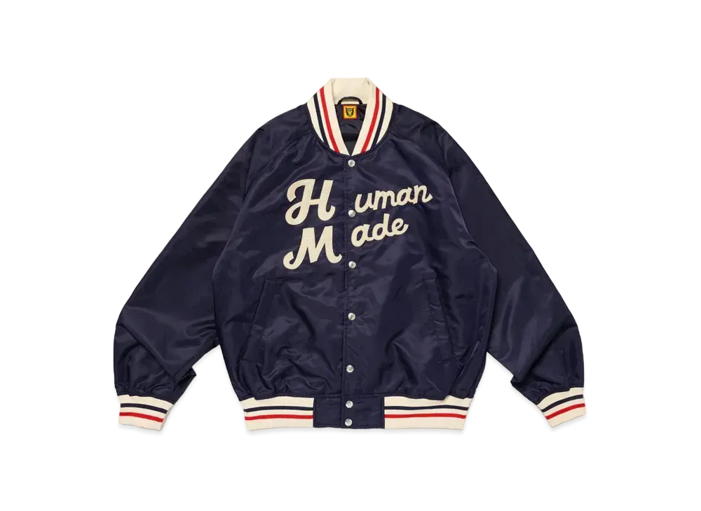 HUMAN MADE Nylon Stadium Jacket "Navy"