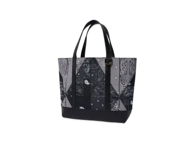 THE WORLD IS YOURS Geometric Paisiey Tote Bag (菱形) "GRAYxBLACK"