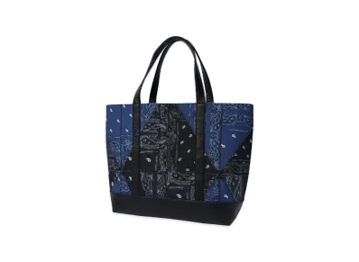 THE WORLD IS YOURS Geometric Paisiey Tote Bag (菱形) "BLACKxNAVY"