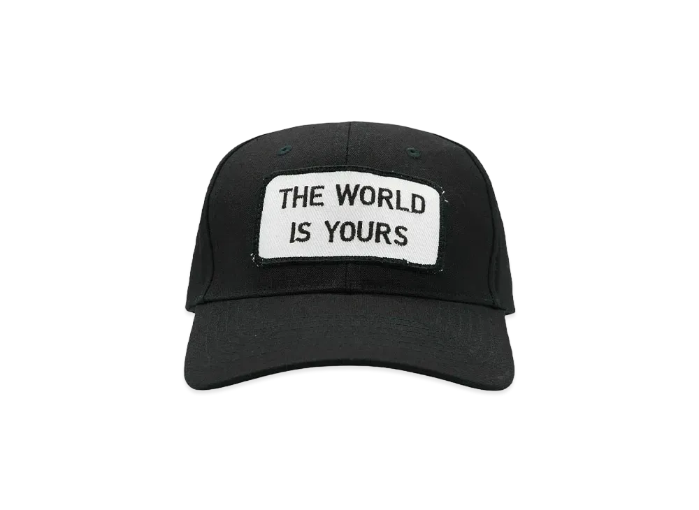 THE WORLD IS YOURS Logo Patch Cap "BLACK"