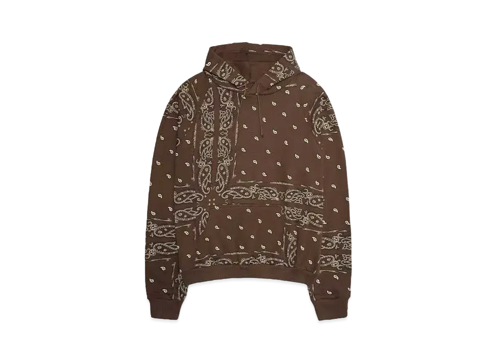 THE WORLD IS YOURS Paisley Sweat Hoodie "BROWN"
