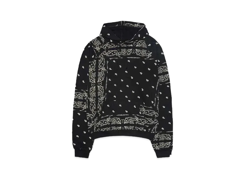 THE WORLD IS YOURS Paisley Sweat Hoodie "BLACK"