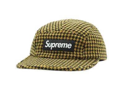 Supreme Houndstooth Wool Camp Cap "Yellow"