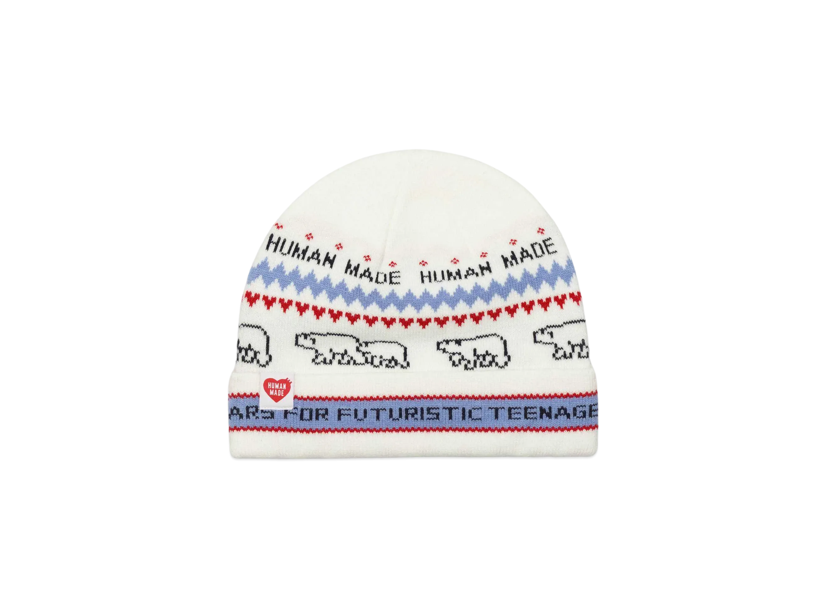 HUMAN MADE Jacquard Beanie "White"