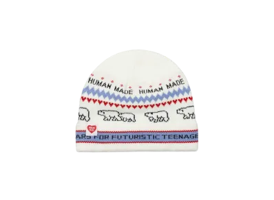 HUMAN MADE Jacquard Beanie "White"
