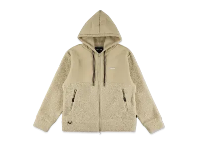 WIND AND SEA Polartec Boa Fleece Switched F/Z Parka "Beige"