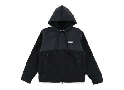 WIND AND SEA Polartec Boa Fleece Switched F/Z Parka "Black"
