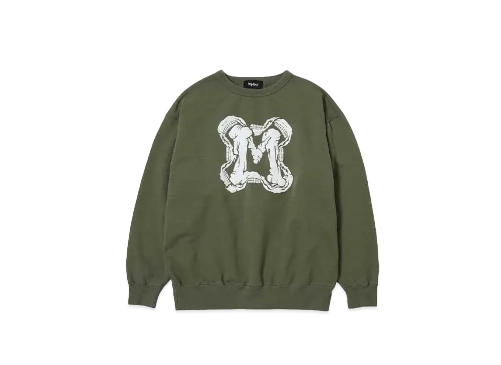 MASSES SWEAT CREW NECROMANCER "OLIVE"