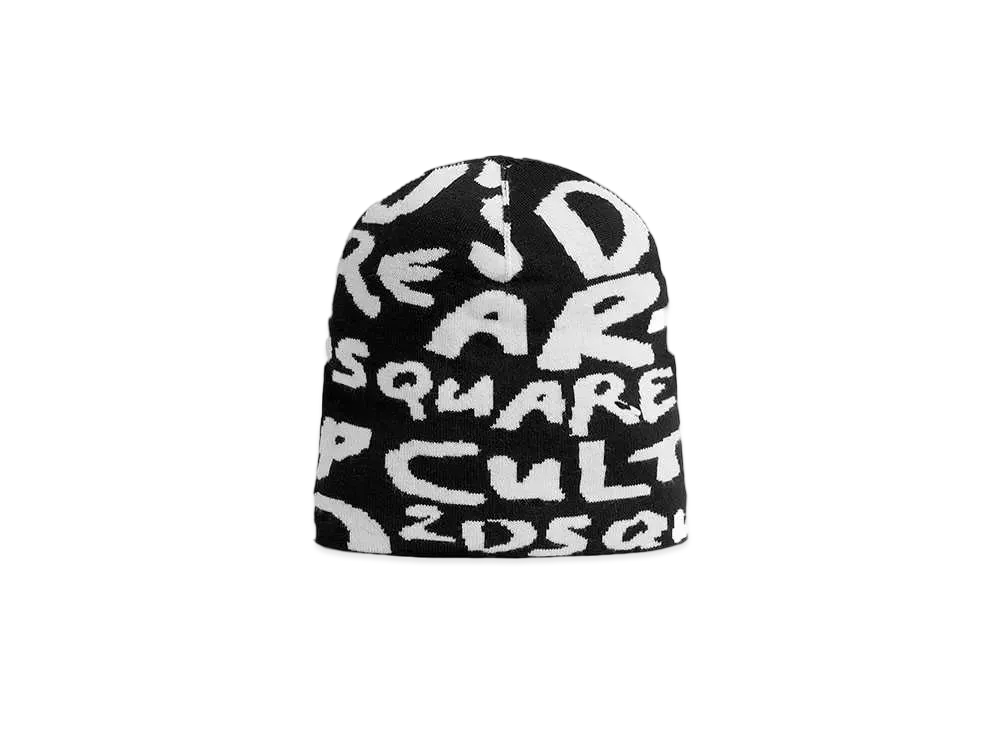 Dsquared2 D2 Pop 80's Knit Beanie "Black/White"