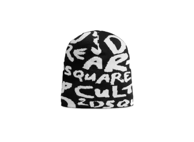 Dsquared2 D2 Pop 80's Knit Beanie "Black/White"