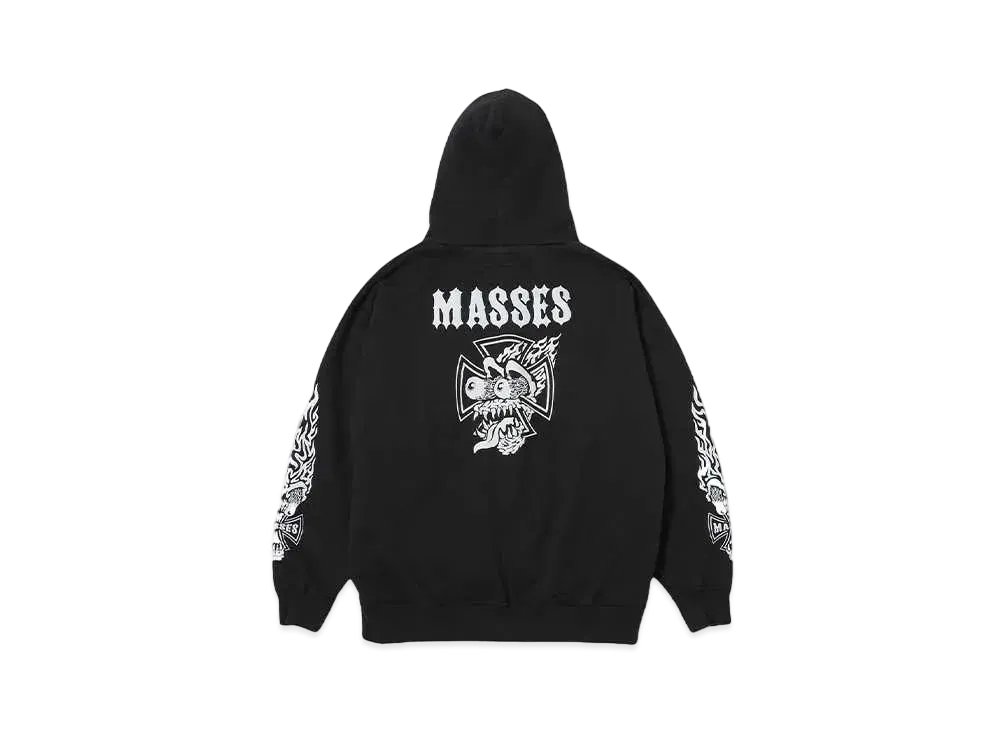 MASSES SWEAT HOODED IRONBITE "BLACK"