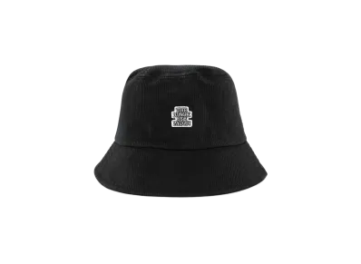 Black Eye Patch OG Label Corduroy Bucket Hat "Black"