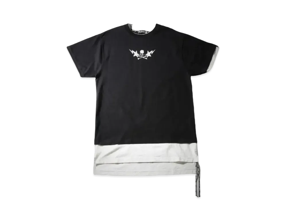 A BATHING APE x mastermind JAPAN Relaxed Layerd Tee "Black/White"