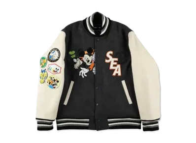 WIND AND SEA Mickey & Friends / Stadium Jacket "Black"