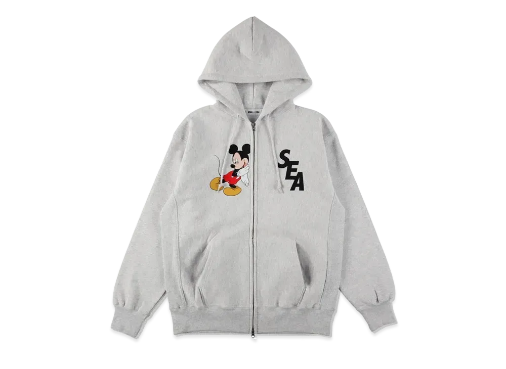 WIND AND SEA Mickey / Zip-Up Hoodie "Ash"