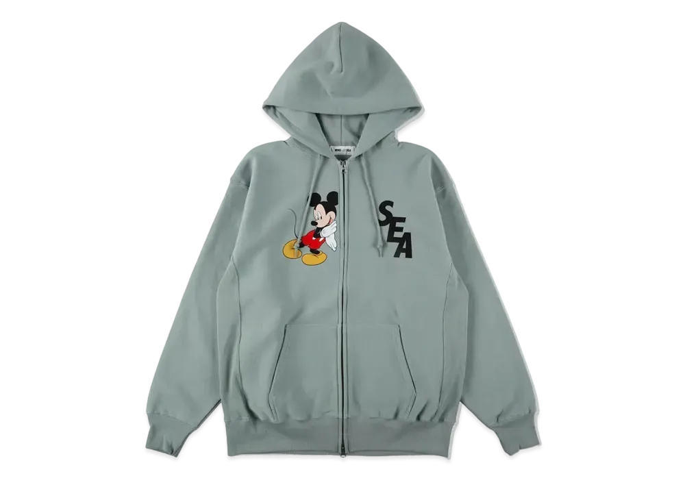 WIND AND SEA Mickey / Zip-Up Hoodie "Green"