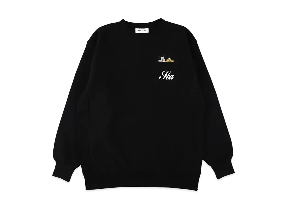 ウィンダンシー ミッキー & プルート / クルー ネック スウェット "ブラック"
