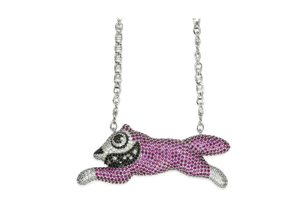 GHOST x ICECREAM RUNNING DOG NECKLESS S925