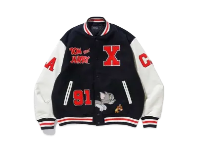 XLARGE×TomandJerry コラボ商品 スタジャン 黒 M 1/20発売|Tom and Jerry × XLARGE collection|抽選/販売/定価