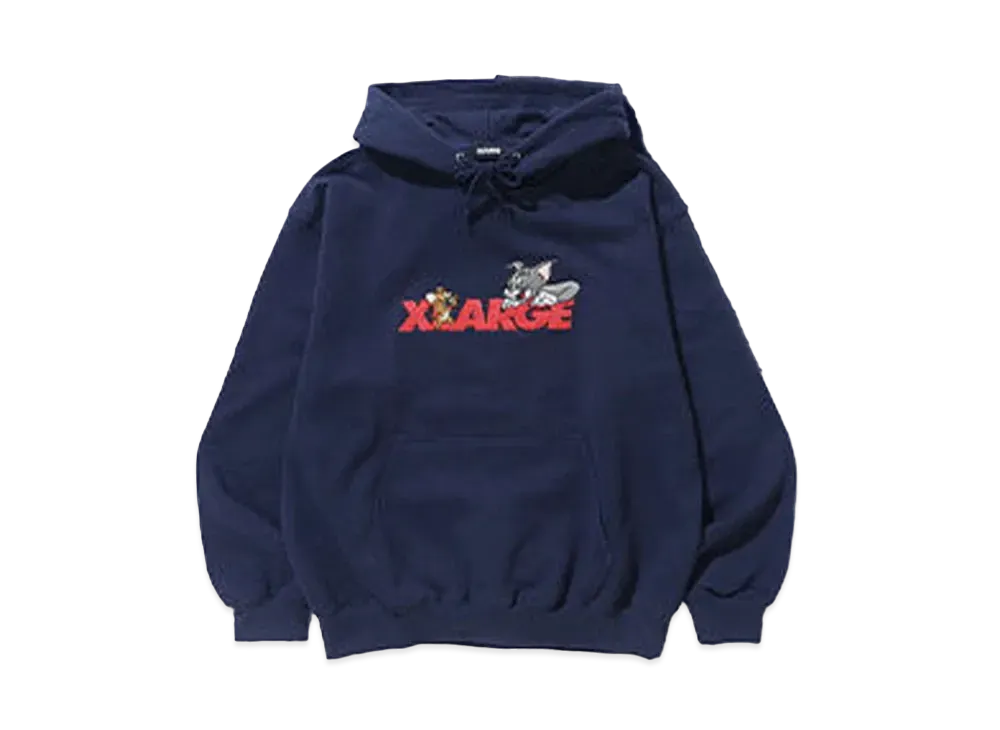 XLARGE x Tom and Jerry Hooded Sweatshirt "Navy"