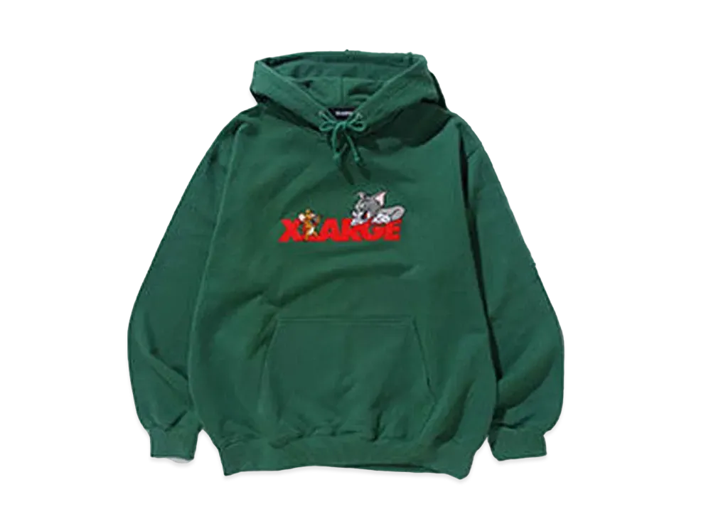 XLARGE x Tom and Jerry Hooded Sweatshirt "Green"