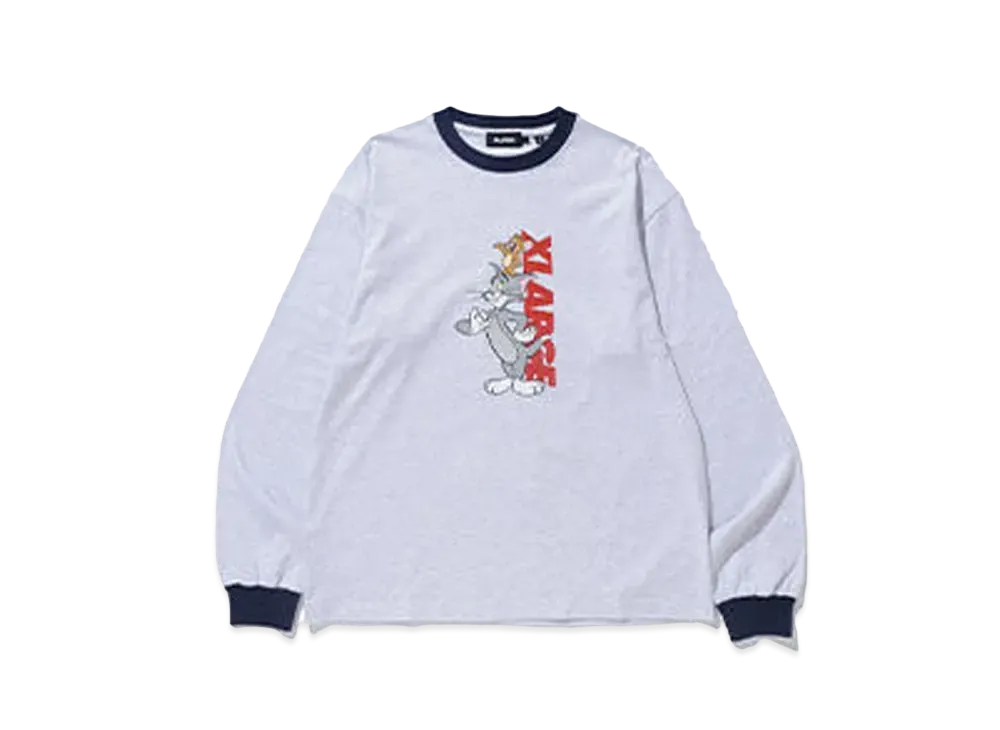 XLARGE x Tom and Jerry Ringer L/S Tee "Ash"