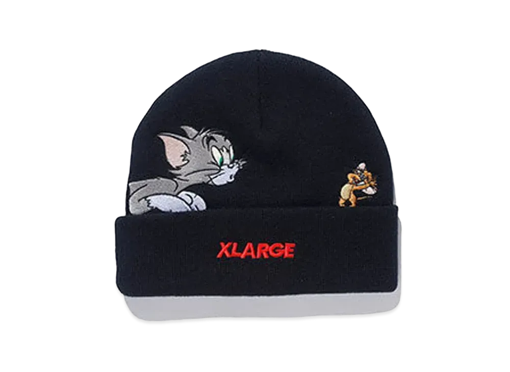 XLARGE x Tom and Jerry Cuff Beanie "Black"
