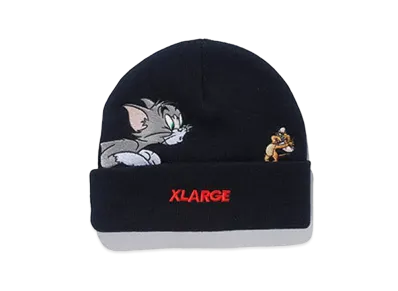 XLARGE x Tom and Jerry Cuff Beanie "Black"