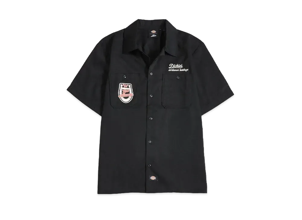 Dickies x END. "MOTORWORKS" Short Sleeve Work Shirt "Black"