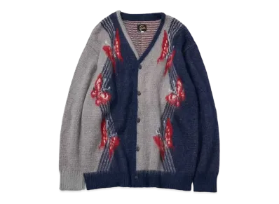 Needles FREAK'S STORE Mohair Cardigan- Papillon "Navy/Gray"