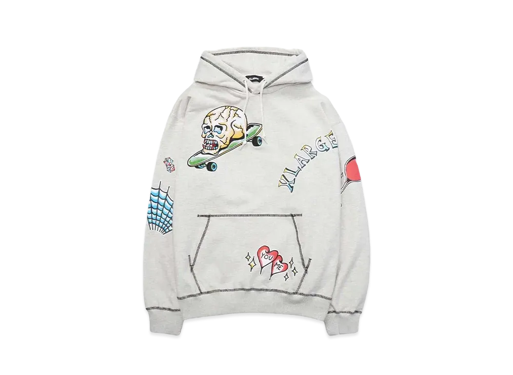 XLARGE GOOD TIME HOODED SWEATSHIRT "OFF WHITE"
