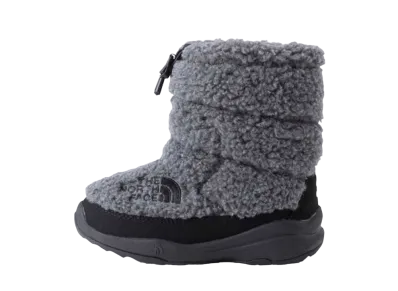 The North Face KIDS Nuptse Bootie 7 Fleece "Mix Charcoal/TNF Black"