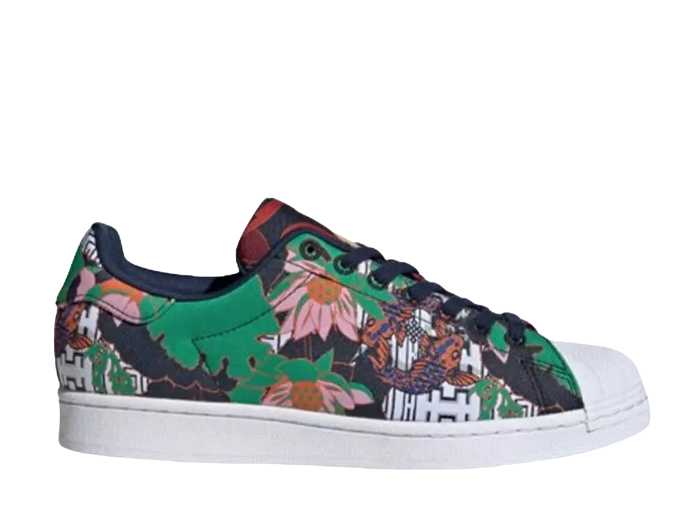 adidas Superstar Chinese New Year Pattern "Collegiate Navy/Gold Metallic/Chalk White"