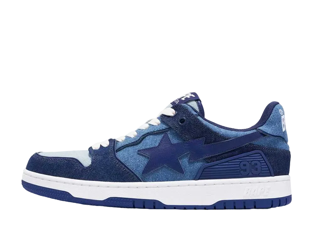 A BATHING APE®︎ BAPE SK8 STA Denim "Indigo"