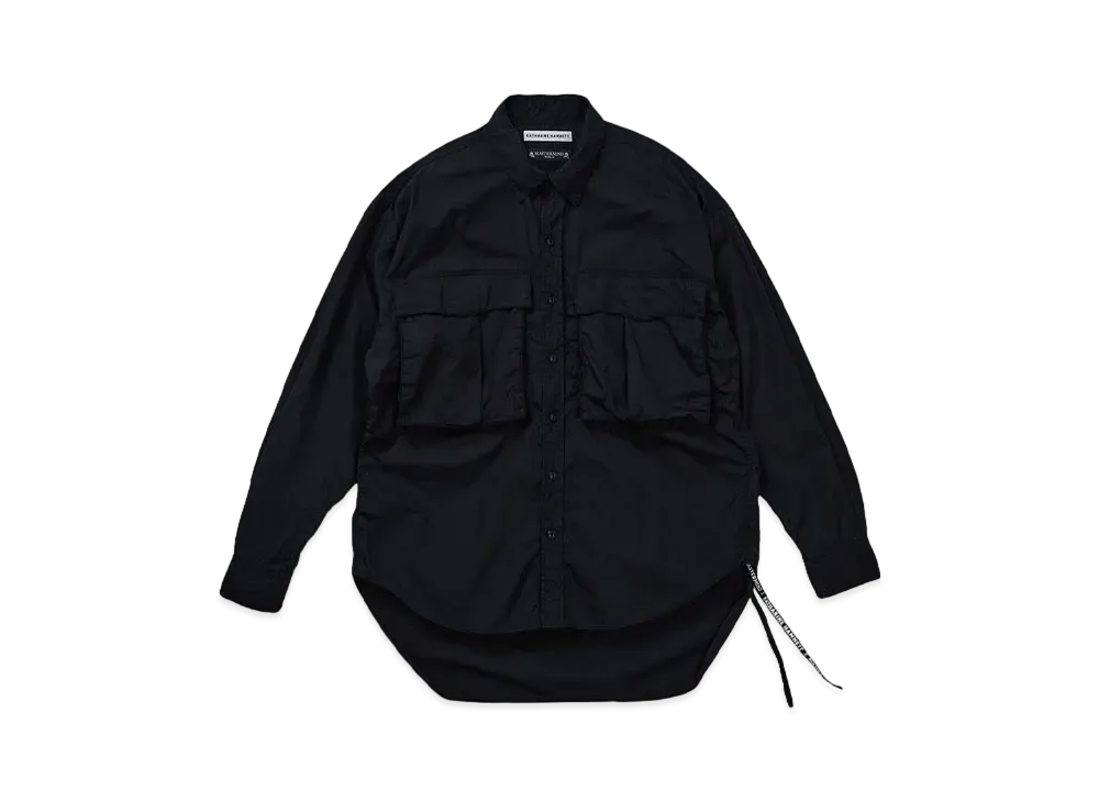 MASTERMIND x KATHARINE HAMNETT TOMAS MASON ORGANIC RAF SHIRT "BLACK"